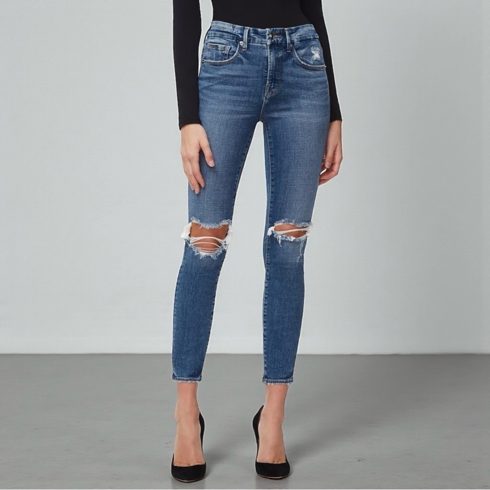🌻NEW w/tags Good American | Good Legs Crop Jeans | Size 14